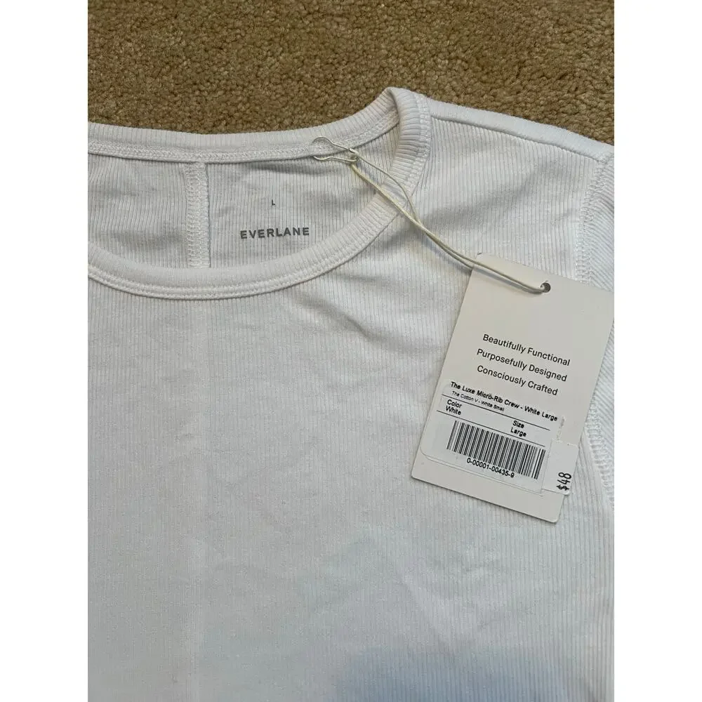 Everlane The Luxe Rib Supima Cotton Crew - Picture 4 of 7